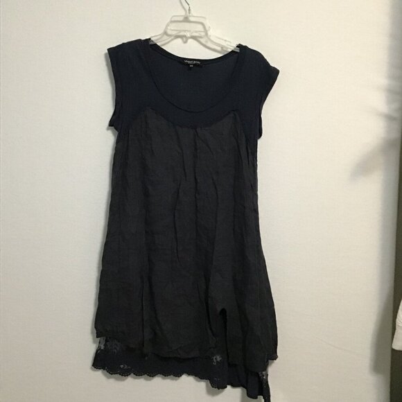 Vivian Shyu Linen Blend Dress with Lace Trim at Hem Size M - Picture 10 of 14